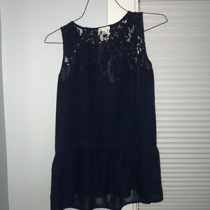Xhilration Blue Lace Tanktop SIZE XS